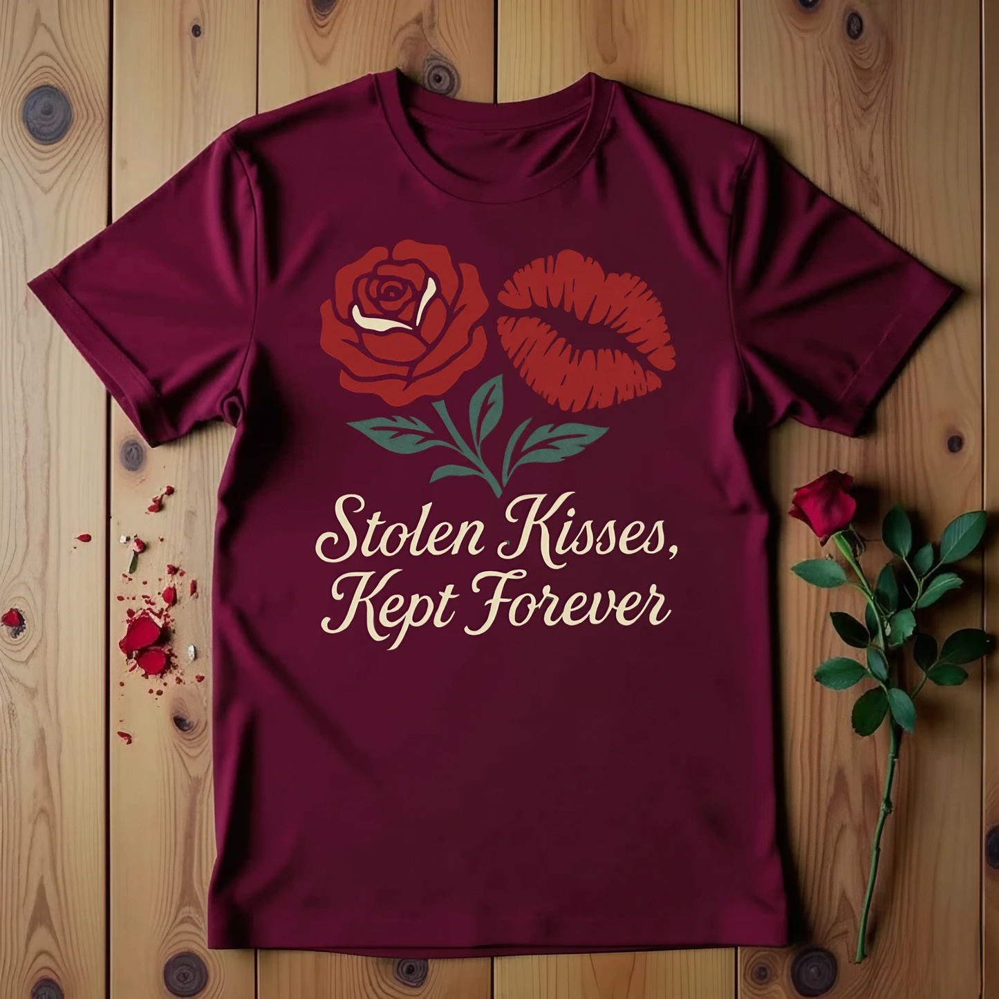 Stolen Kisses, Kept Forever T-shirt
