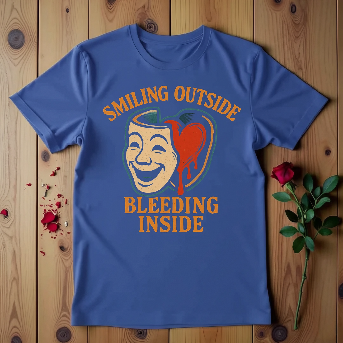 Smiling Outside Bleeding Inside T-shirt