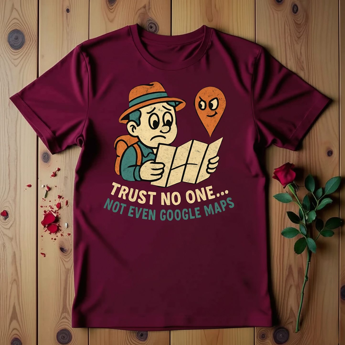 Trust No One Not Even Google Maps T-shirt