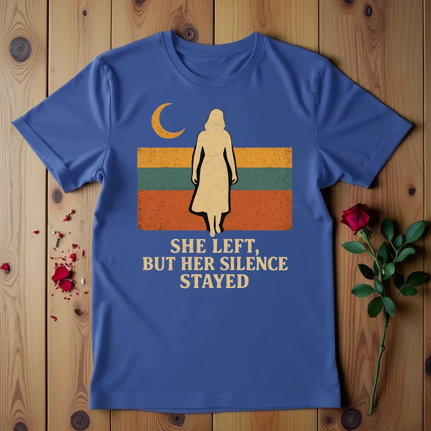 She Left, But Her Silence Stayed T-shirt