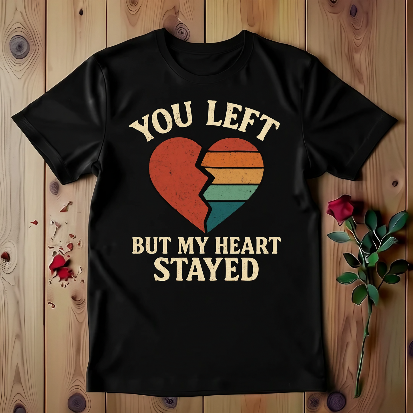 You Left But My Heart Stayed T-shirt
