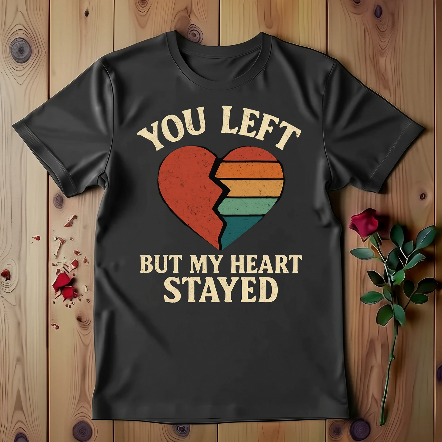 You Left But My Heart Stayed T-shirt