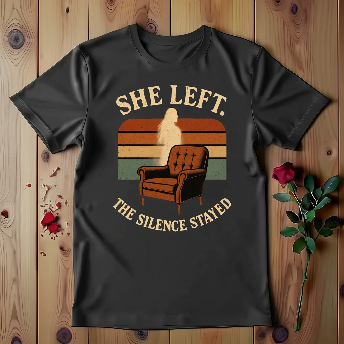 She Left The Silence Stayed T-shirt
