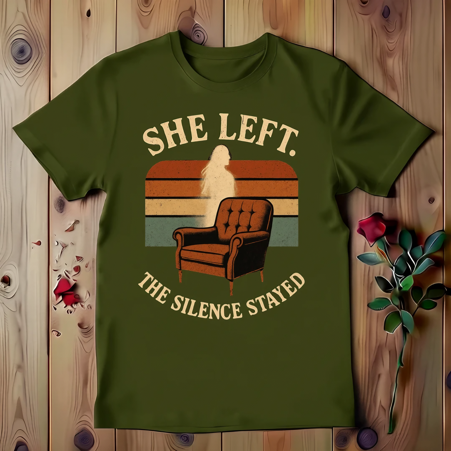 She Left The Silence Stayed T-shirt