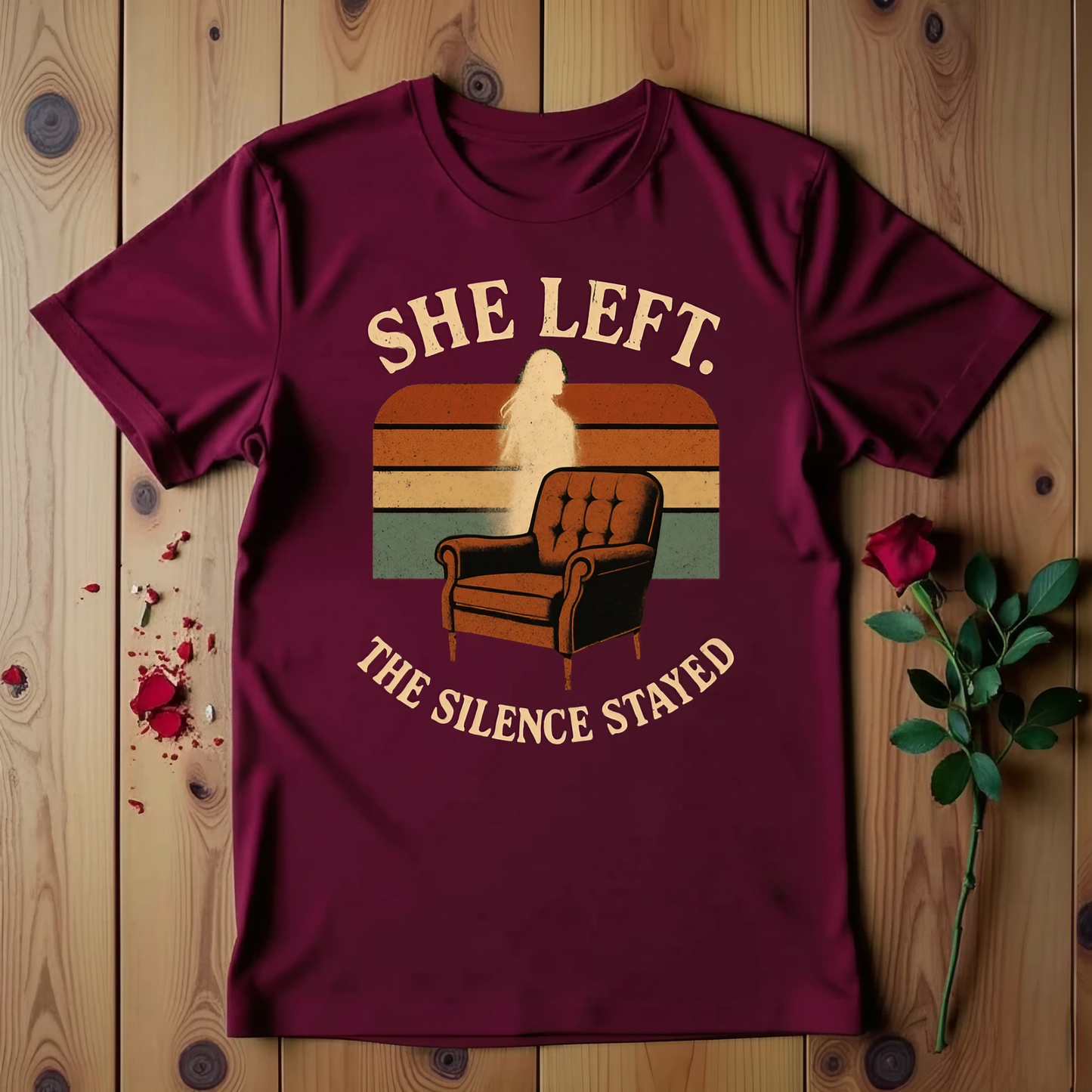 She Left The Silence Stayed T-shirt