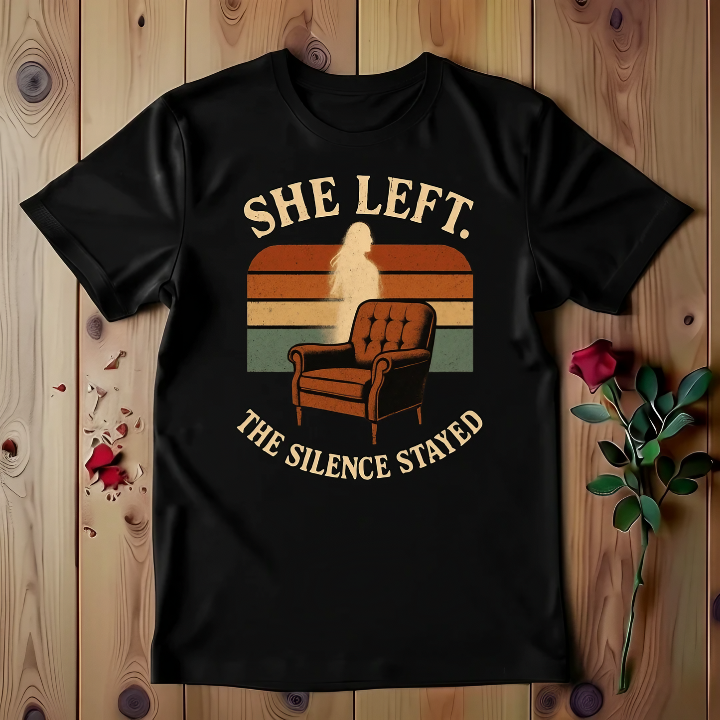 She Left The Silence Stayed T-shirt