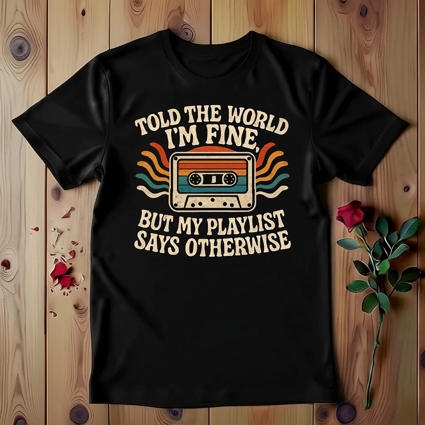 Told The World I'm Fine But My Playlist Says Otherwise T-shirt