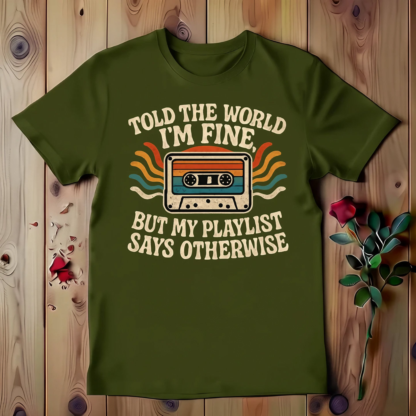 Told The World I'm Fine But My Playlist Says Otherwise T-shirt