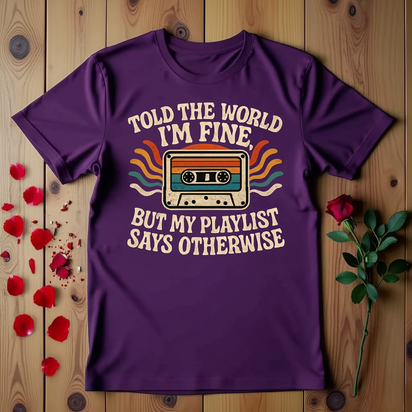 Told The World I'm Fine But My Playlist Says Otherwise T-shirt