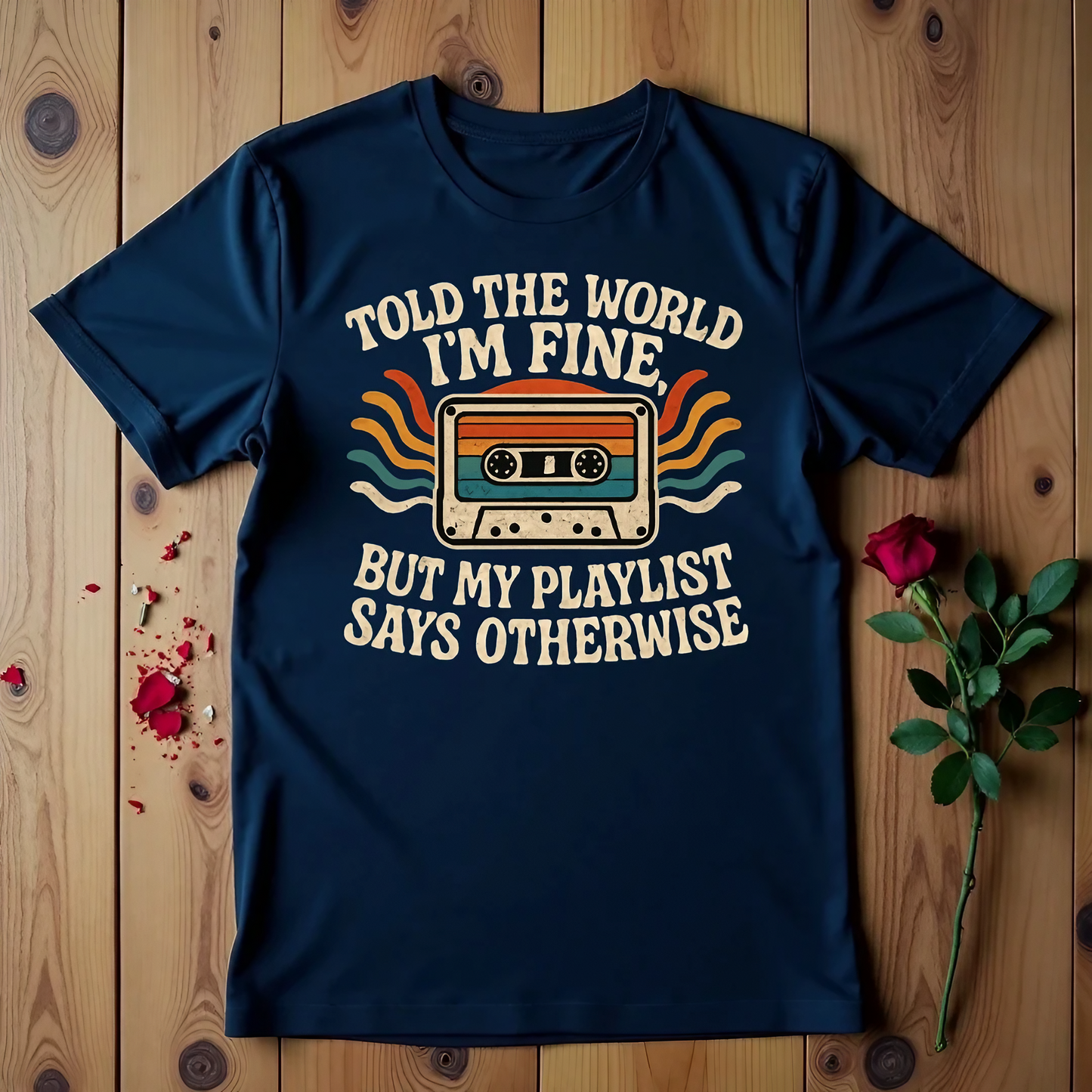 Told The World I'm Fine But My Playlist Says Otherwise T-shirt