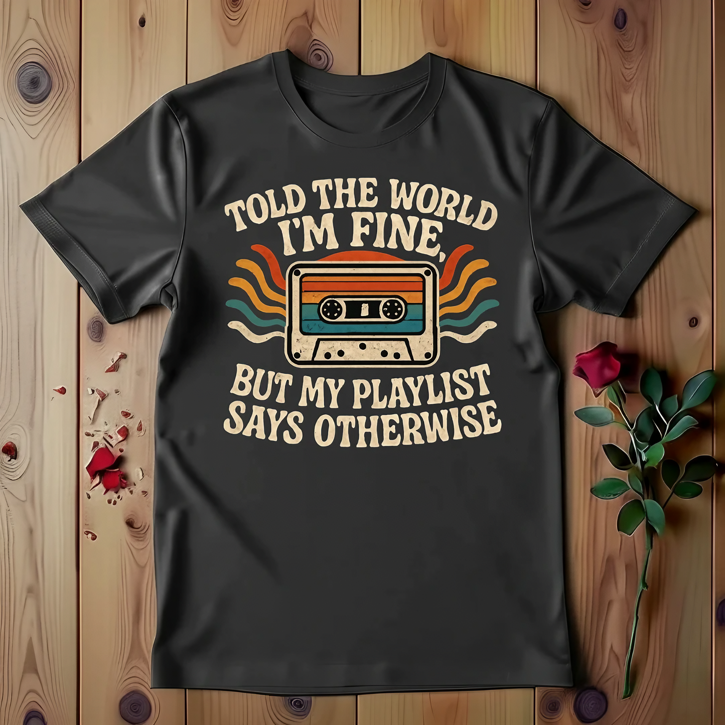 Told The World I'm Fine But My Playlist Says Otherwise T-shirt
