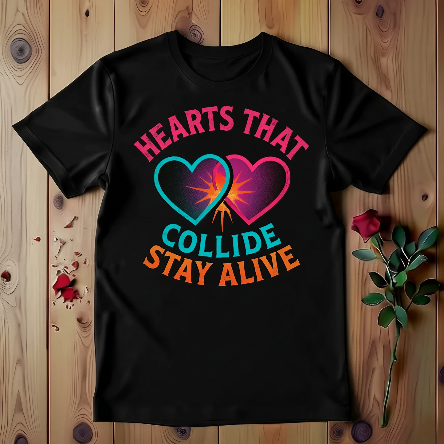 Heart That Collide Stay Alive T-shirt
