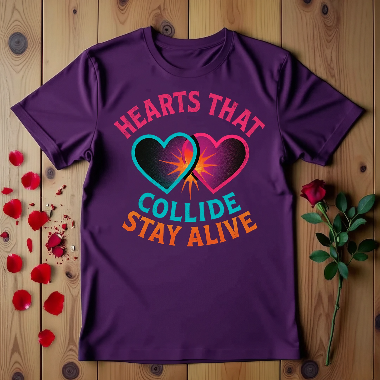Heart That Collide Stay Alive T-shirt
