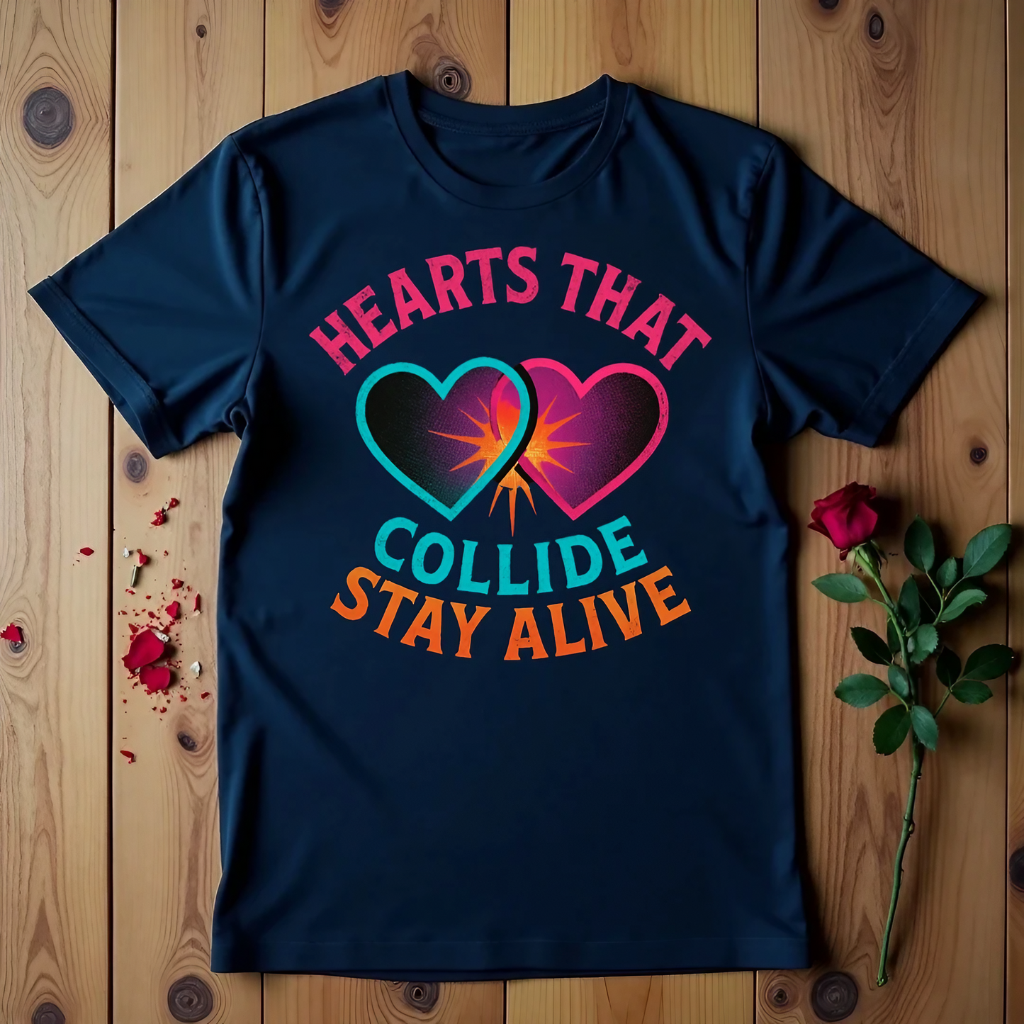 Heart That Collide Stay Alive T-shirt