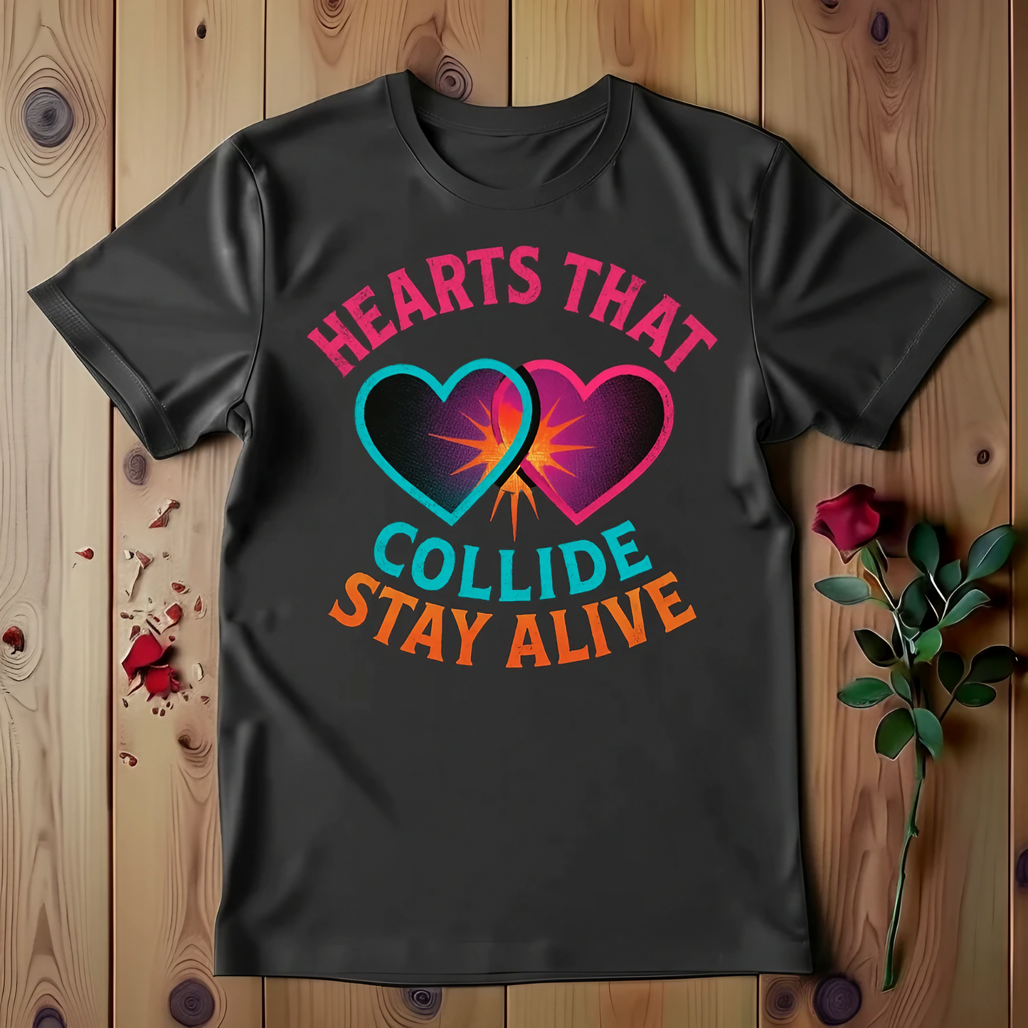 Heart That Collide Stay Alive T-shirt