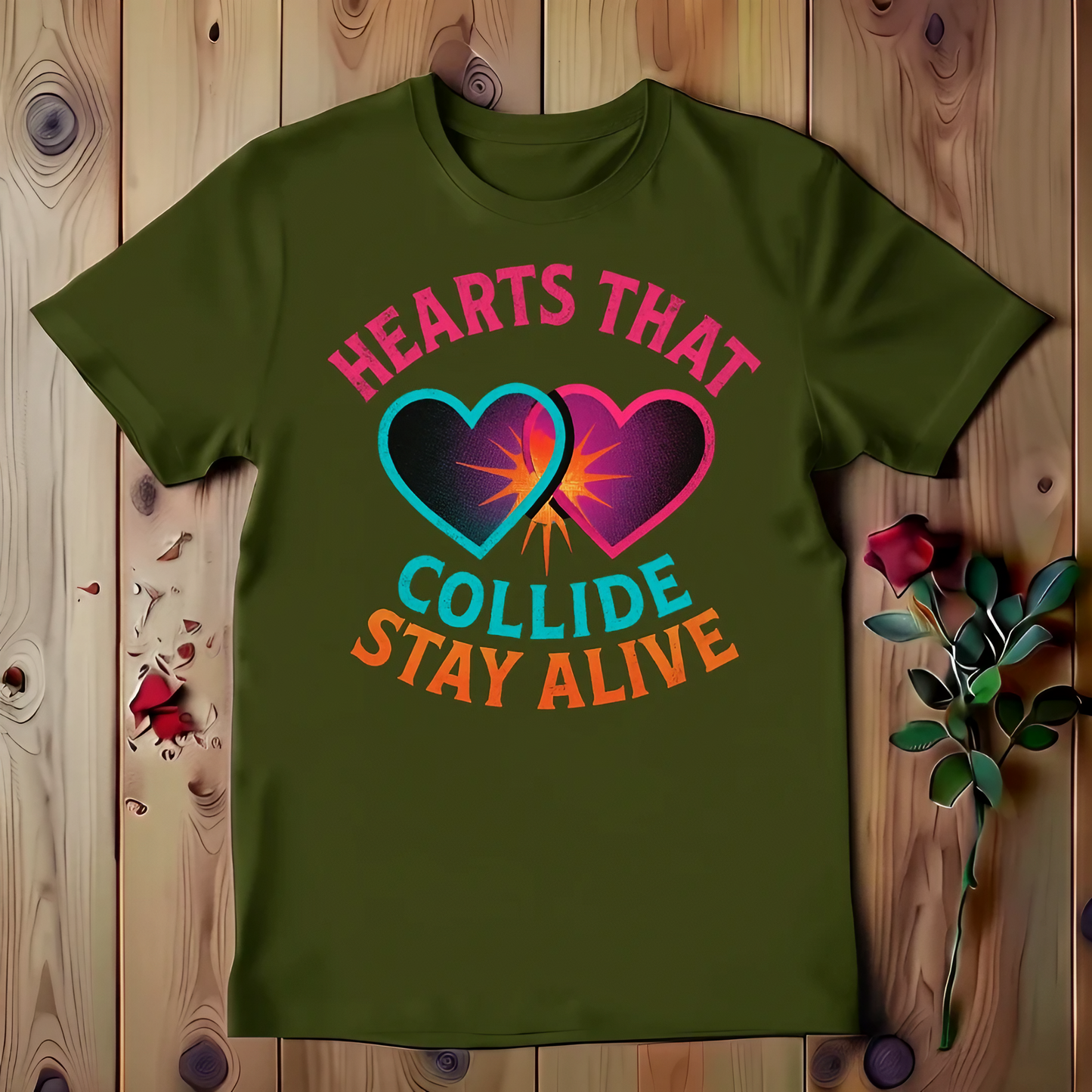 Heart That Collide Stay Alive T-shirt
