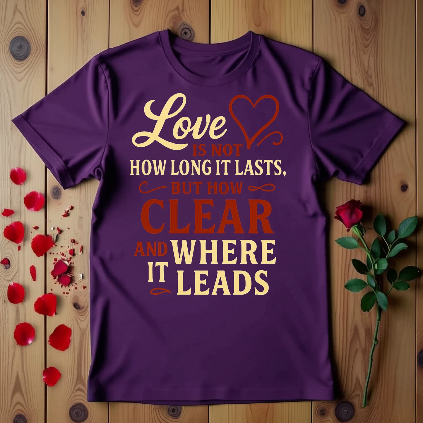 Love Is Not How Long It Lasts, But How Clear And Where It Leads T-shirt