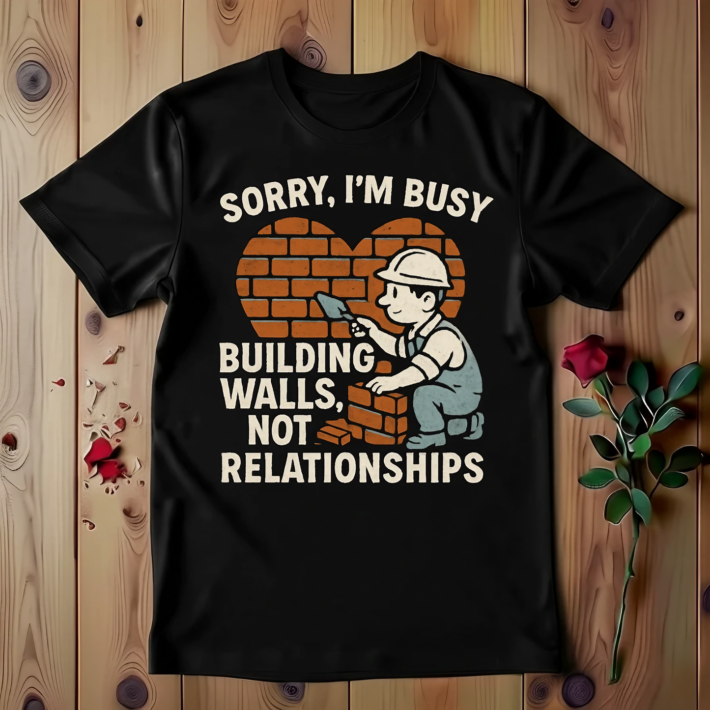 Sorry I'm Busy Building Walls, Not Relationship T-shirt