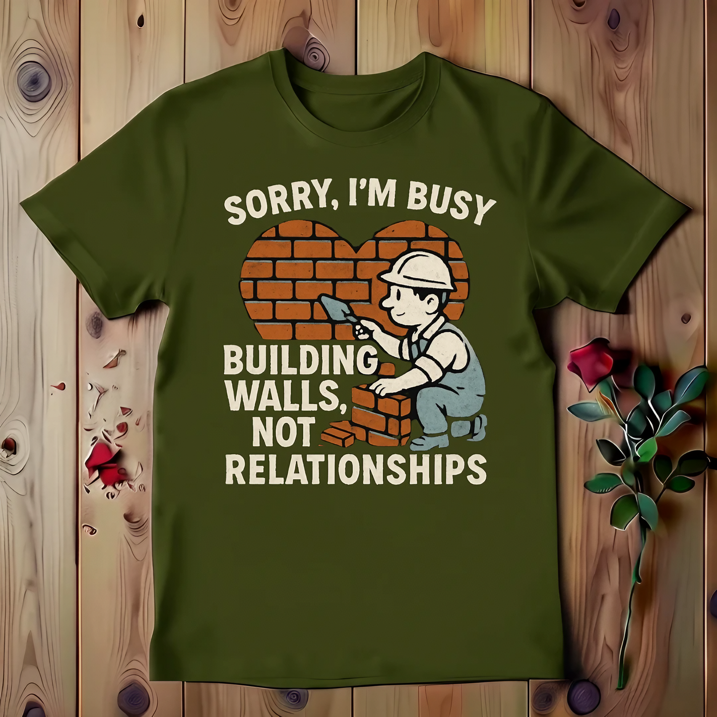 Sorry I'm Busy Building Walls, Not Relationship T-shirt