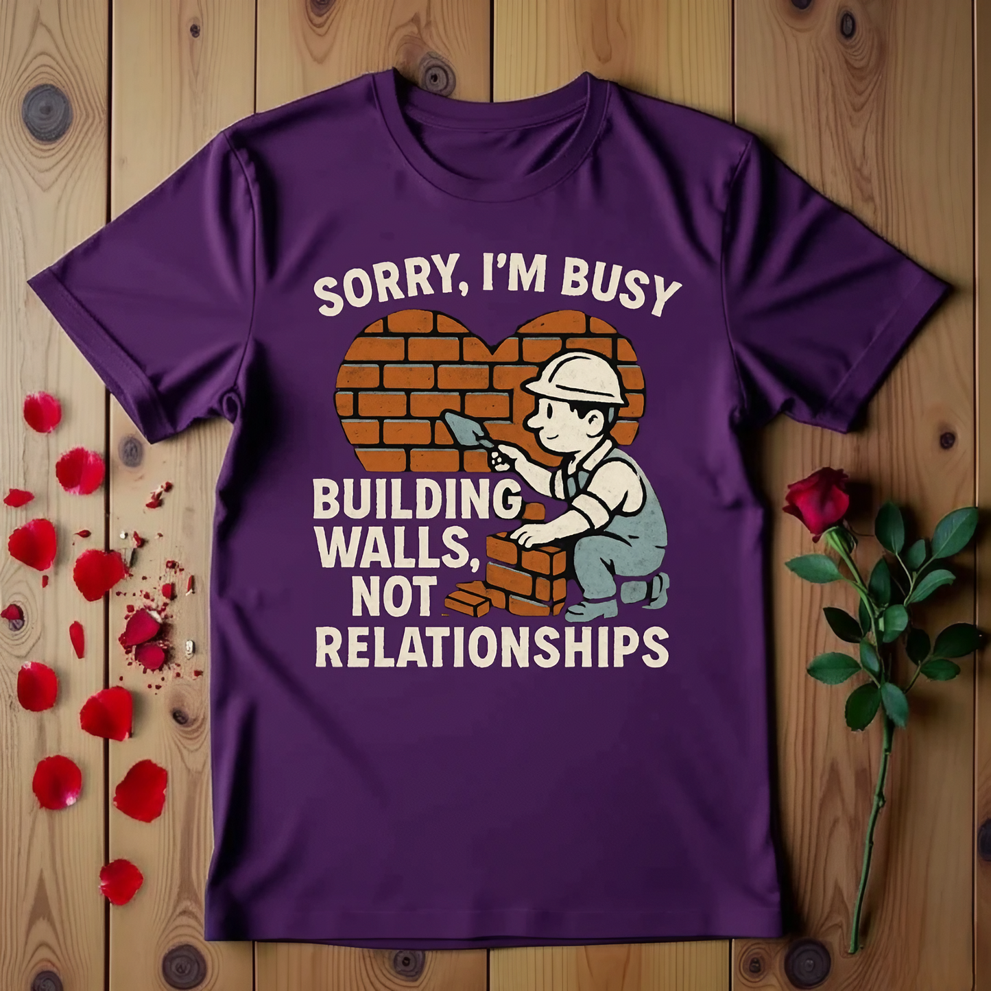 Sorry I'm Busy Building Walls, Not Relationship T-shirt