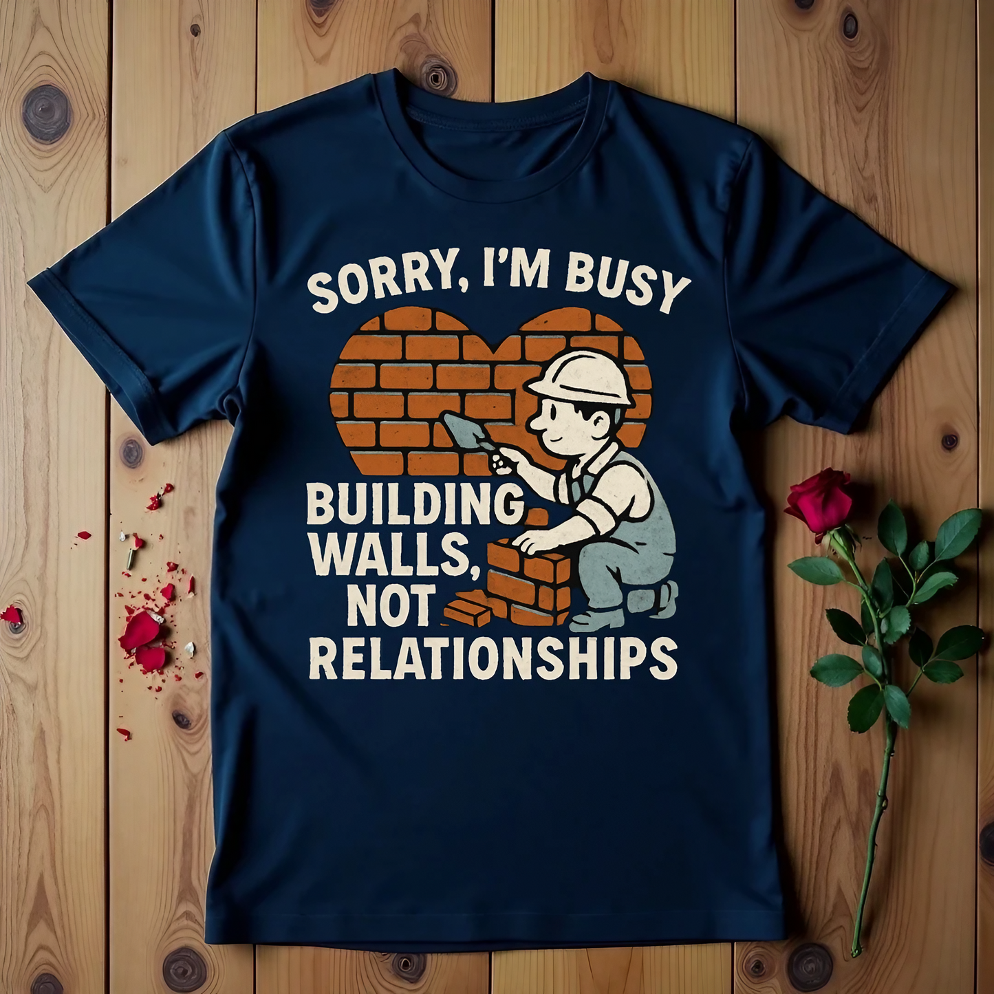 Sorry I'm Busy Building Walls, Not Relationship T-shirt