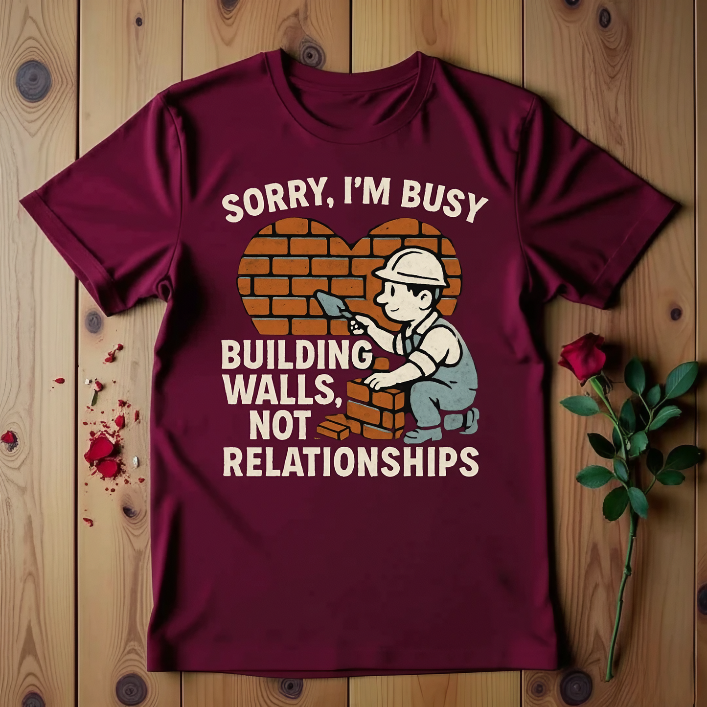 Sorry I'm Busy Building Walls, Not Relationship T-shirt