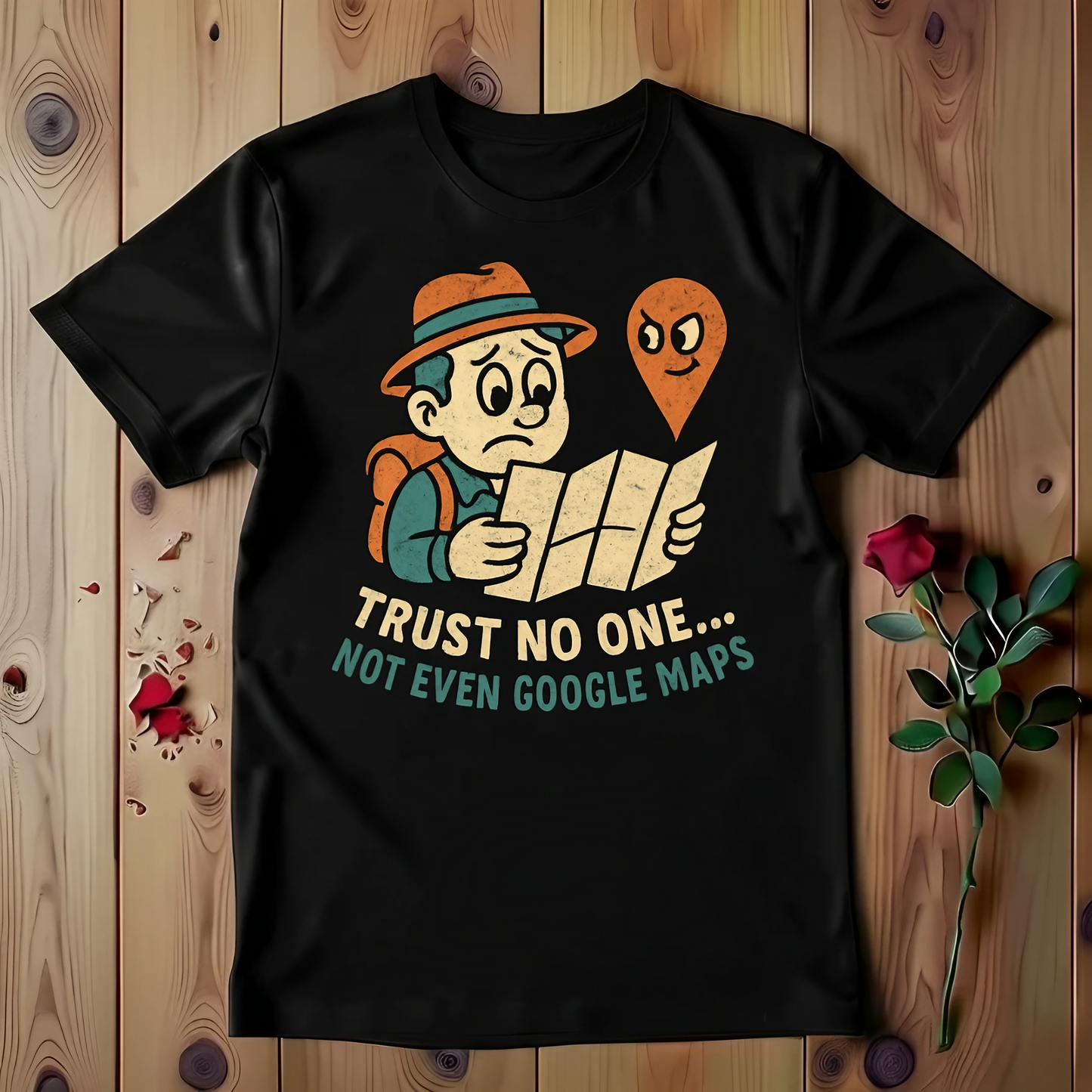 Trust No One Not Even Google Maps T-shirt
