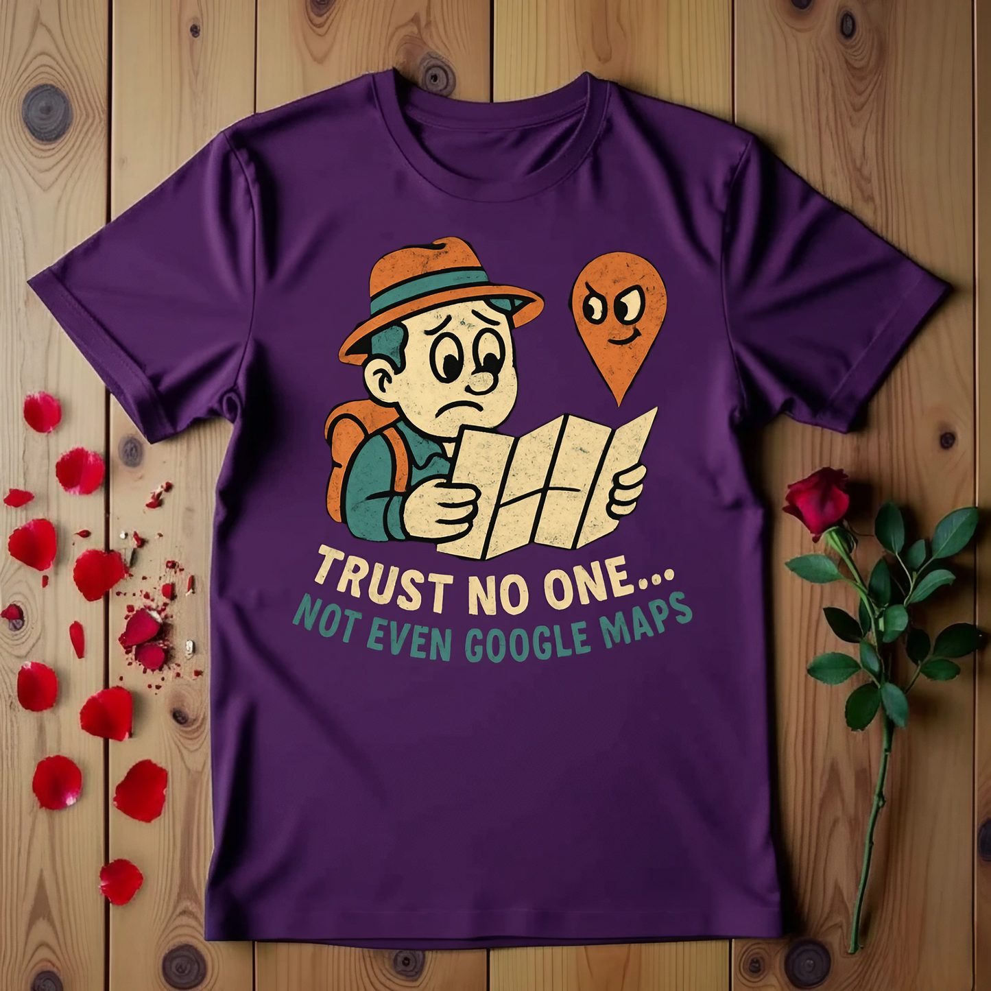 Trust No One Not Even Google Maps T-shirt