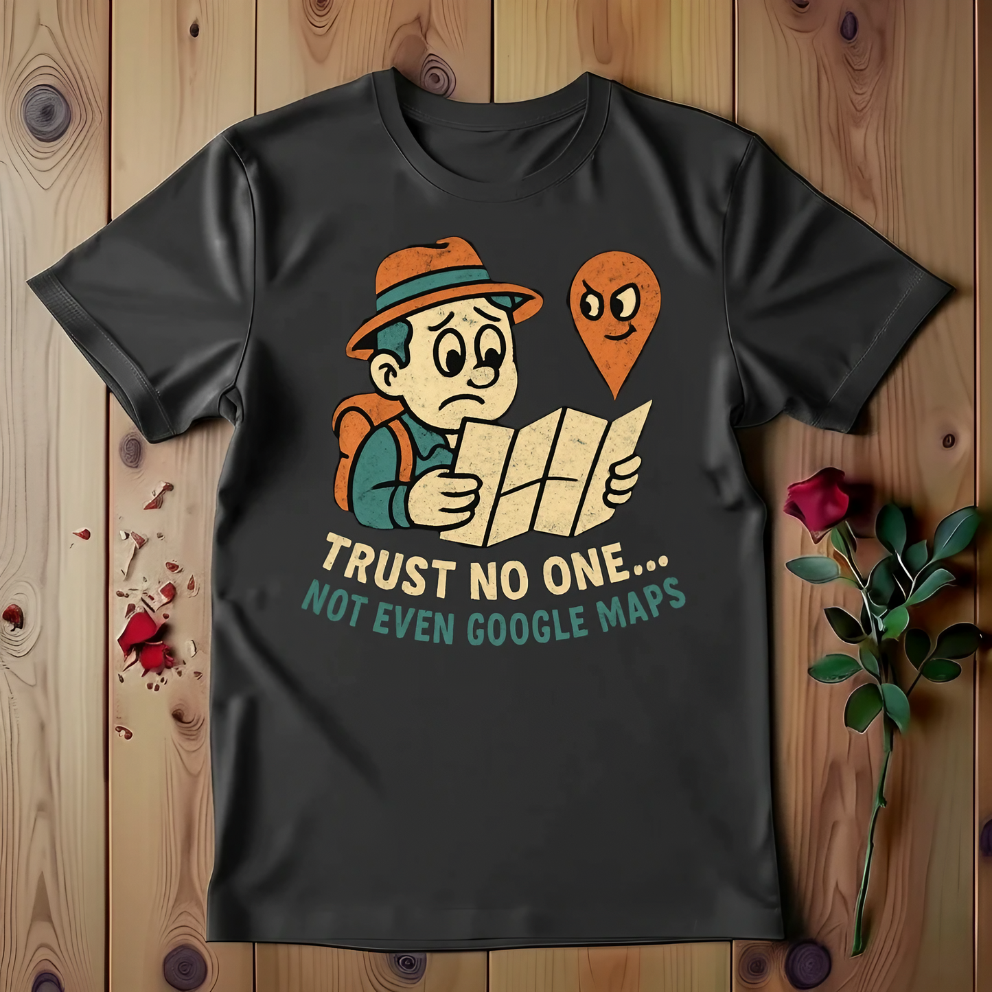Trust No One Not Even Google Maps T-shirt