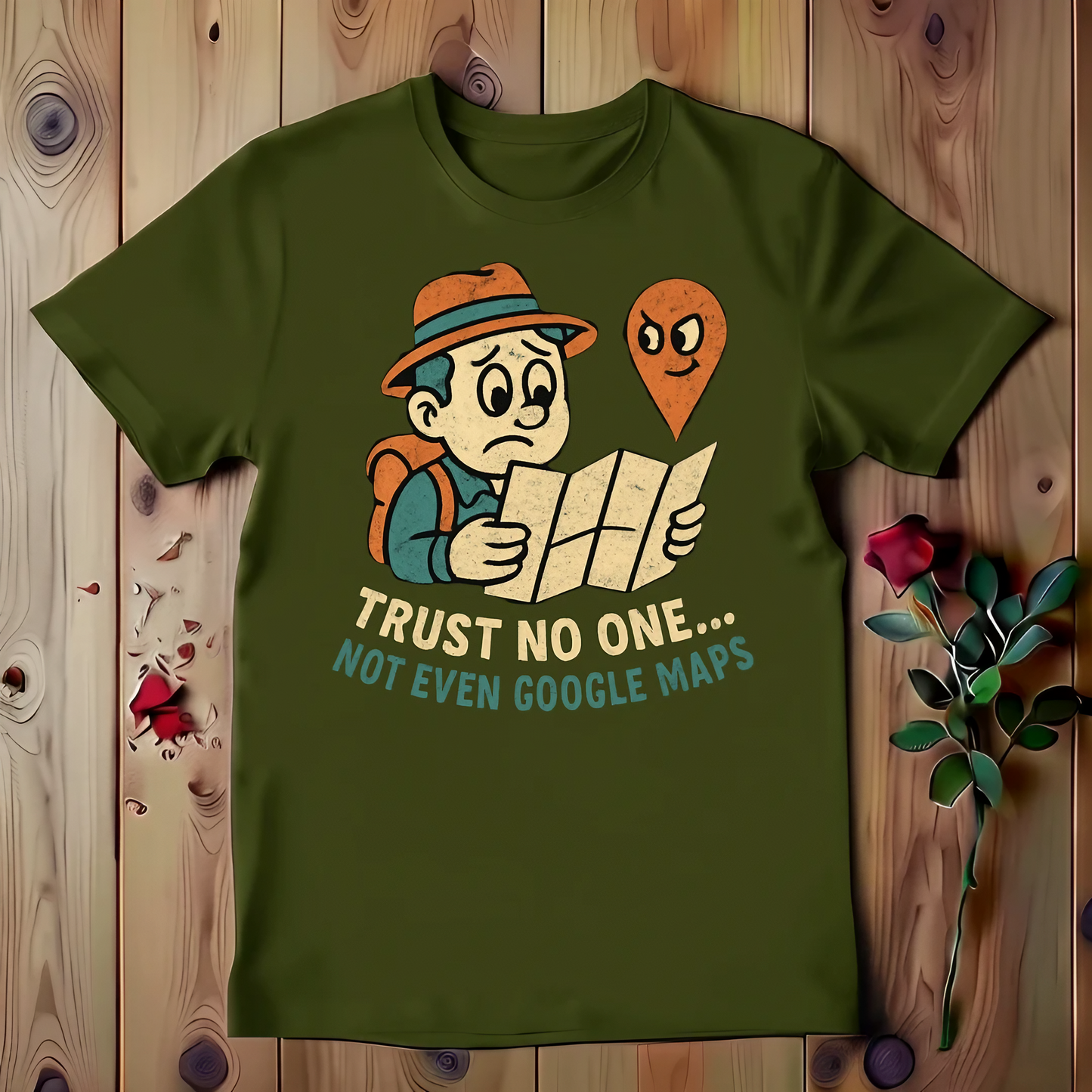 Trust No One Not Even Google Maps T-shirt