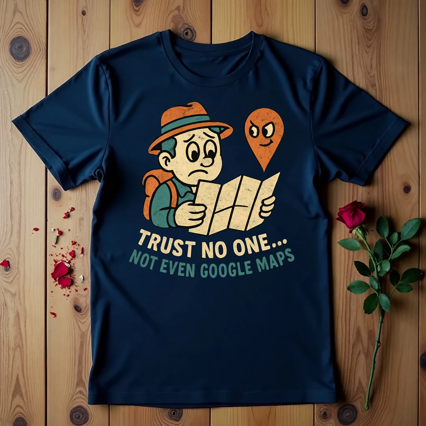 Trust No One Not Even Google Maps T-shirt