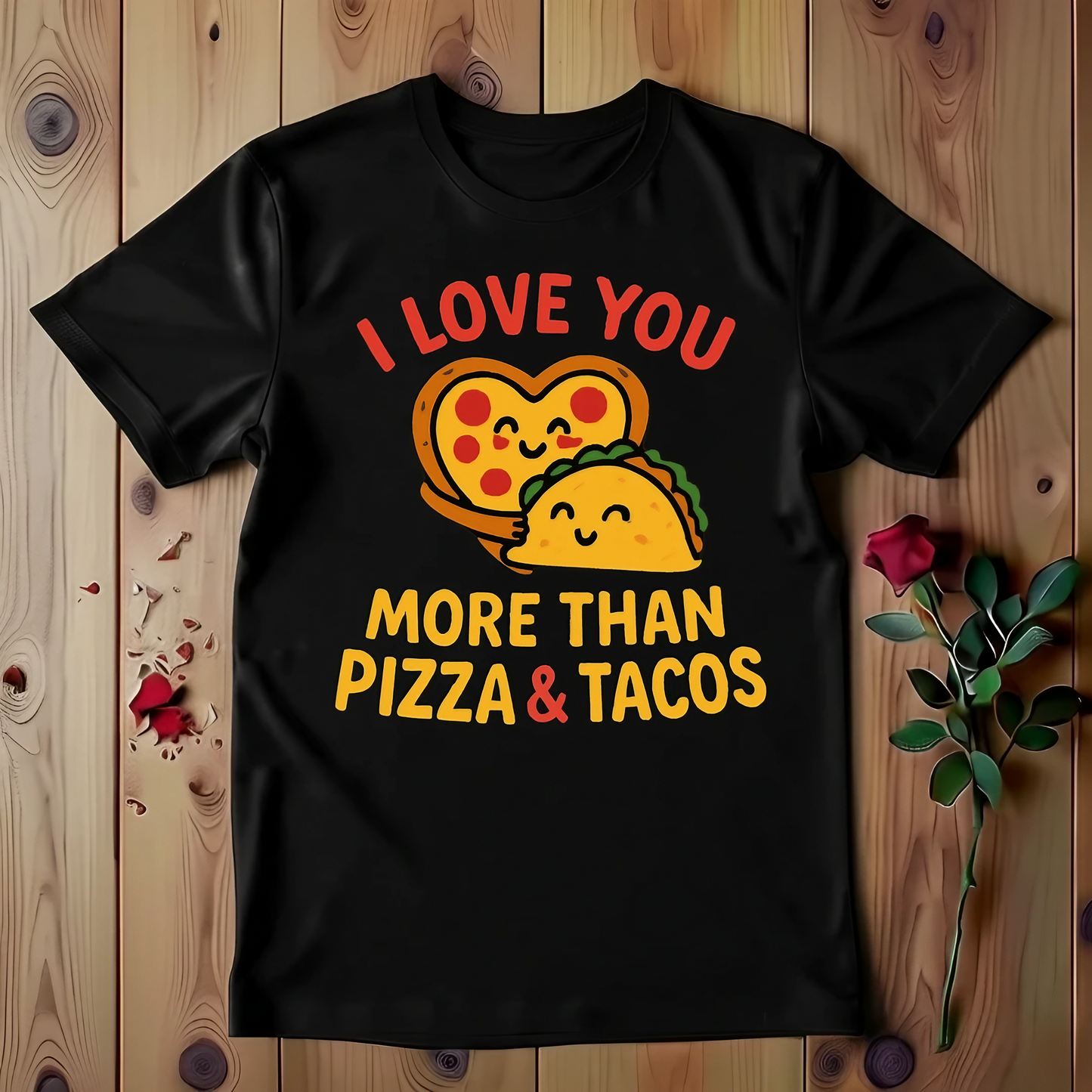 I Love You More Than Pizza & Tacos T-shirt