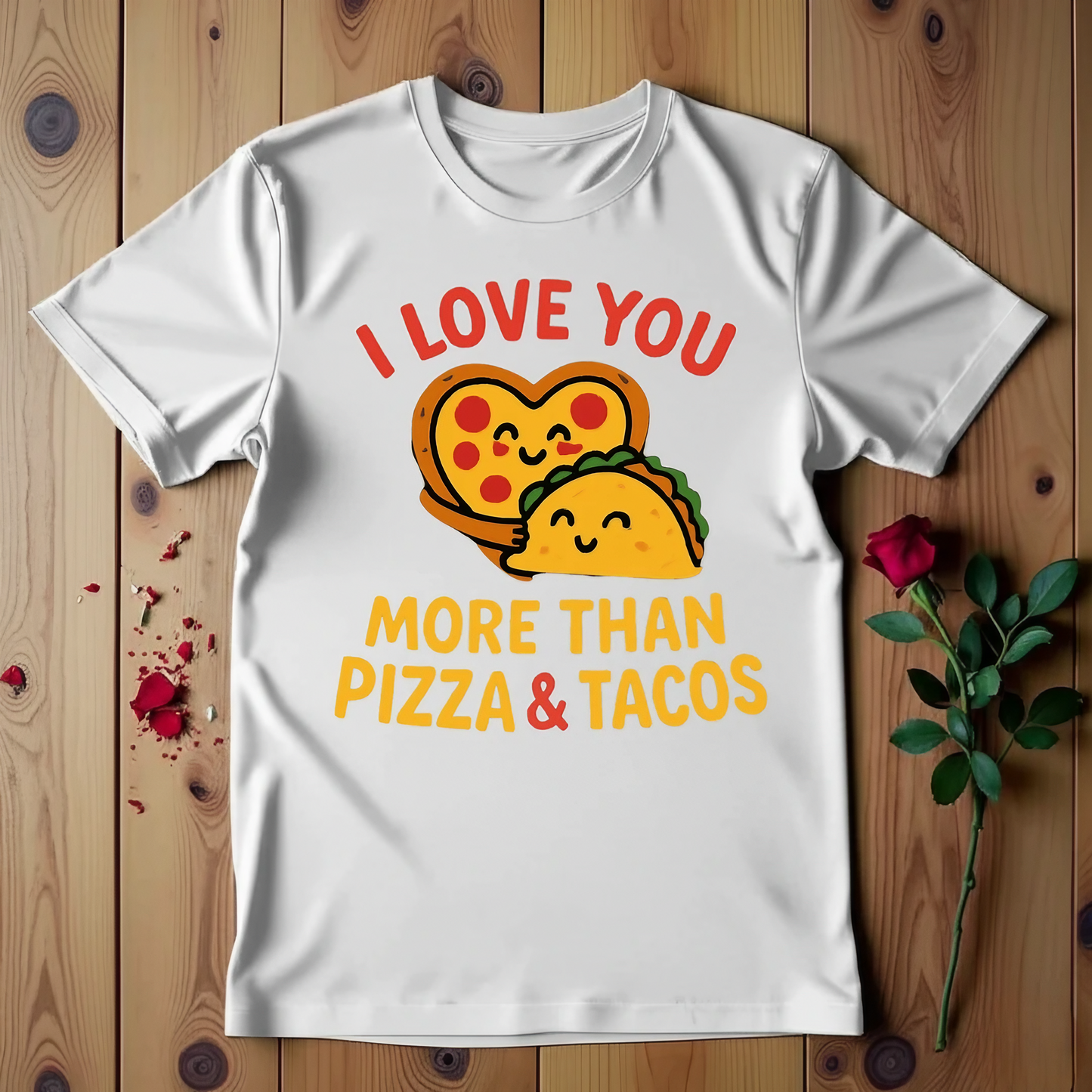 I Love You More Than Pizza & Tacos T-shirt