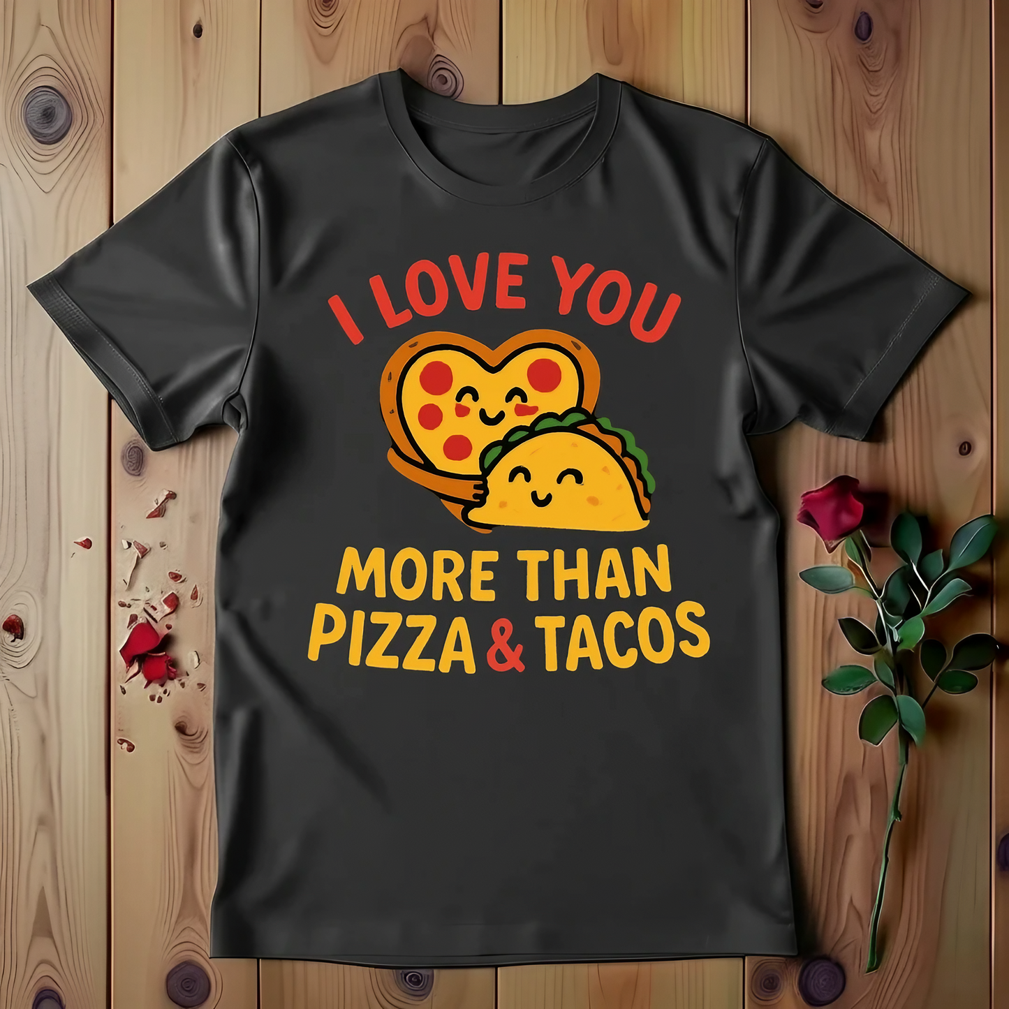 I Love You More Than Pizza & Tacos T-shirt