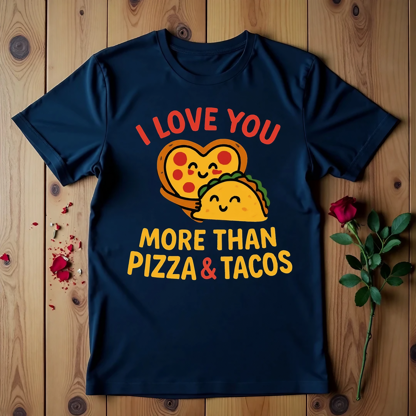 I Love You More Than Pizza & Tacos T-shirt