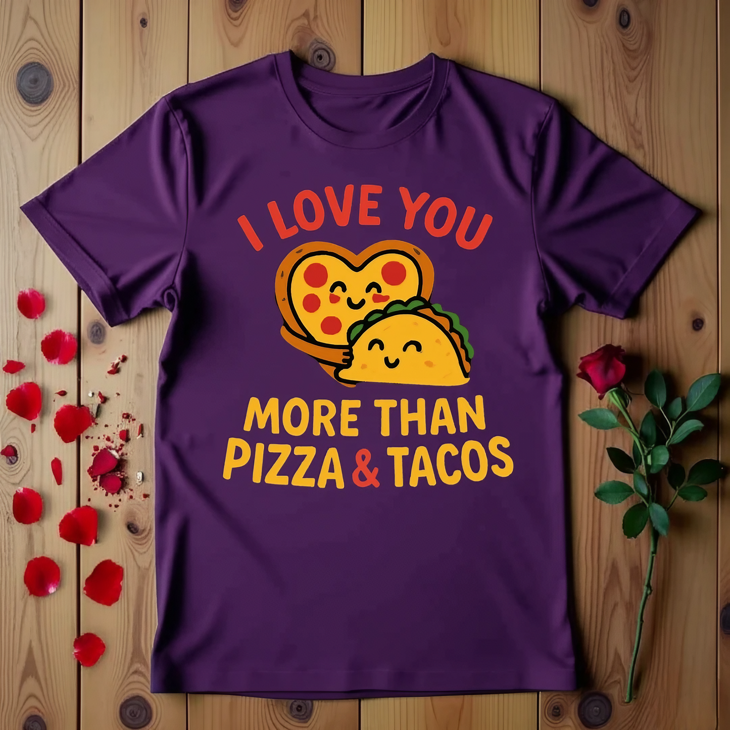 I Love You More Than Pizza & Tacos T-shirt