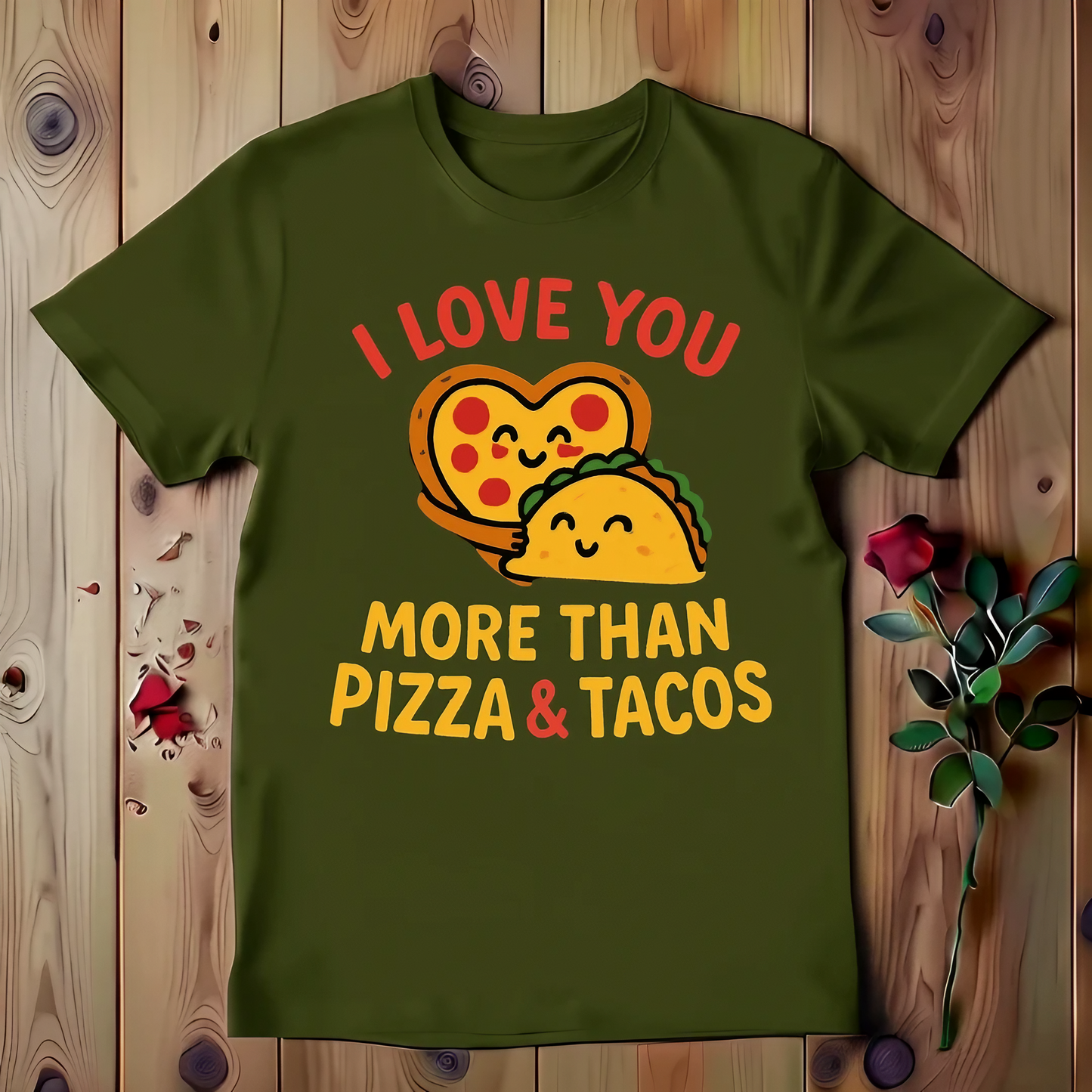 I Love You More Than Pizza & Tacos T-shirt
