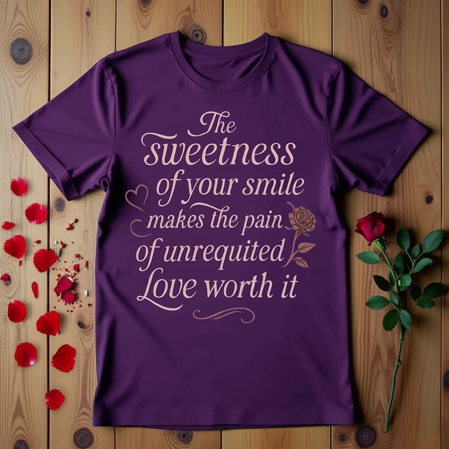 The Sweetness Of Your Smile Makes The Pain Of Unrequited Love Worth It T-shirt