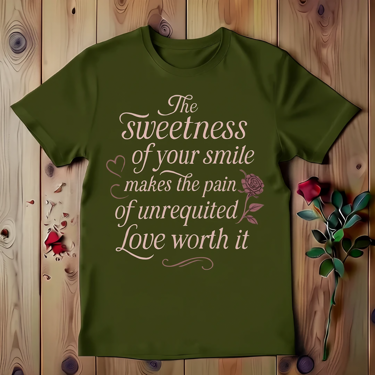The Sweetness Of Your Smile Makes The Pain Of Unrequited Love Worth It T-shirt