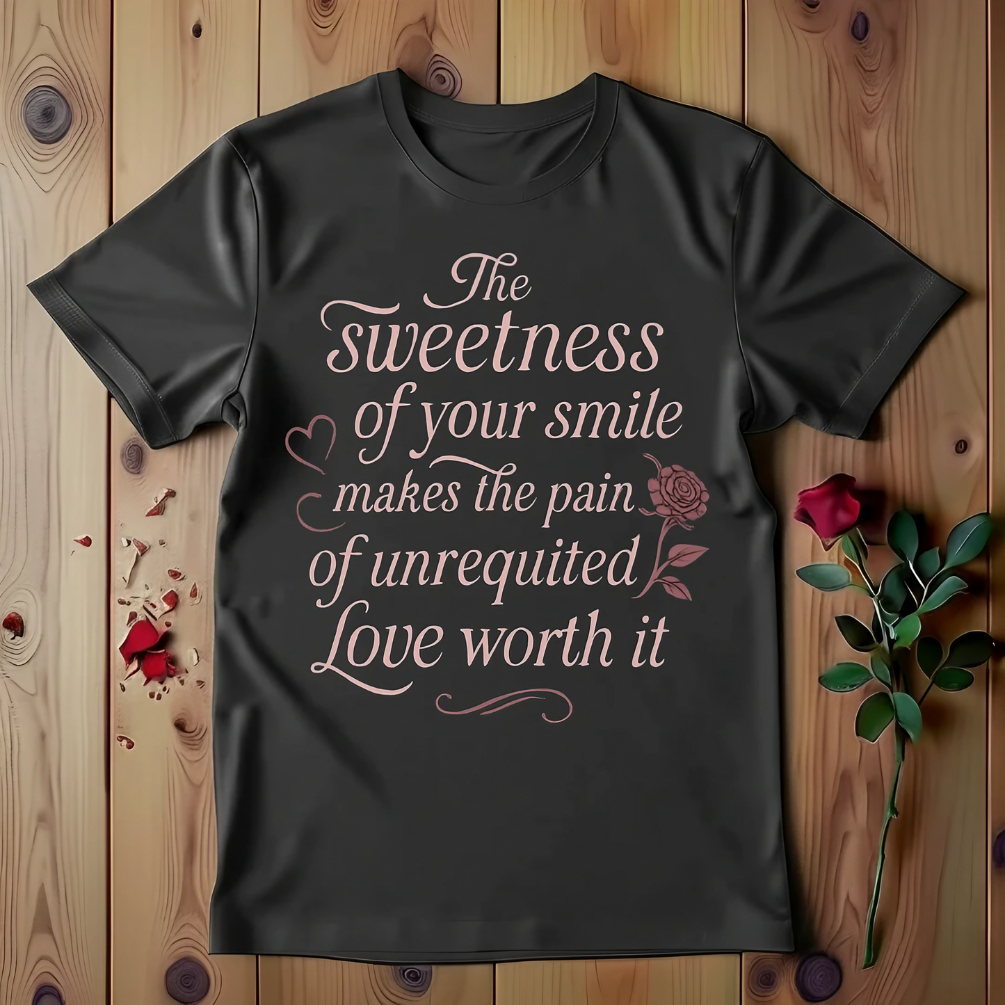 The Sweetness Of Your Smile Makes The Pain Of Unrequited Love Worth It T-shirt