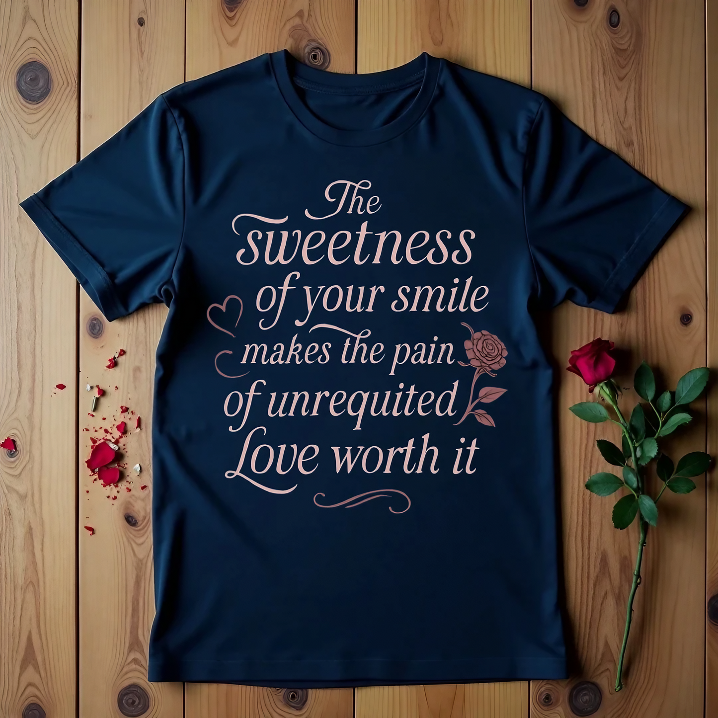 The Sweetness Of Your Smile Makes The Pain Of Unrequited Love Worth It T-shirt