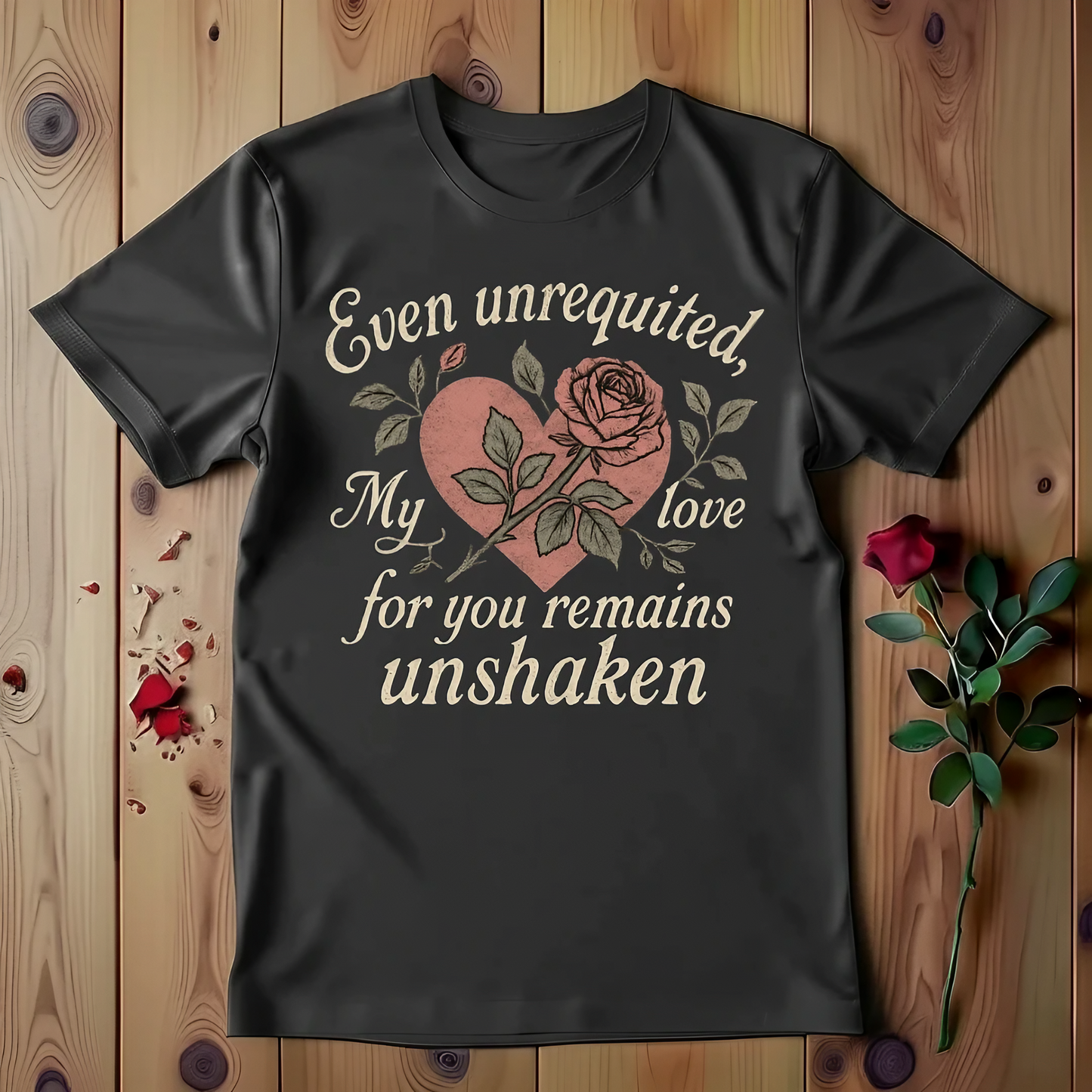 Even Unrequited My Love For You Remains Unshaken T-shirt