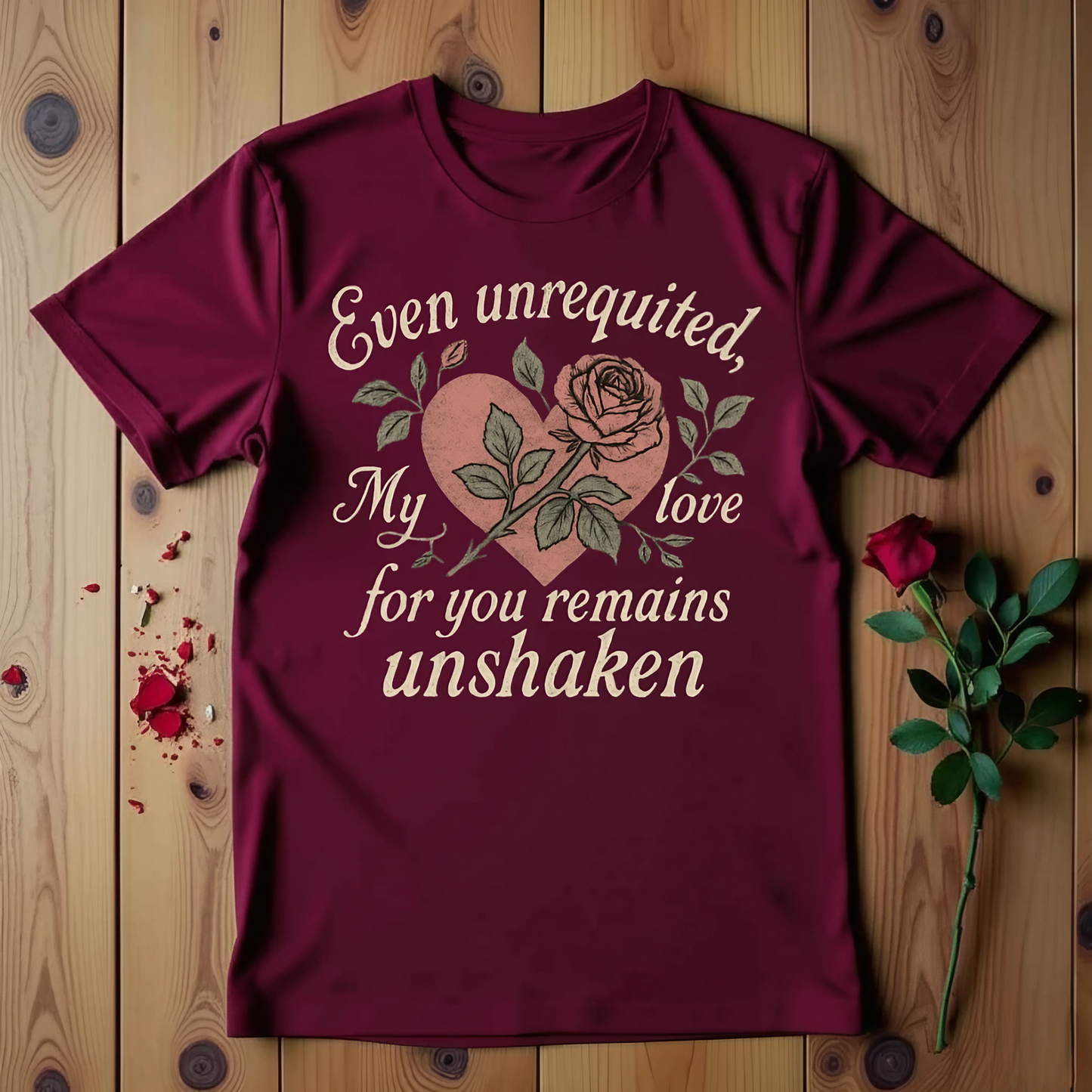 Even Unrequited My Love For You Remains Unshaken T-shirt